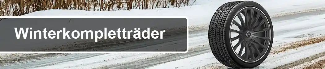 Mercedes Benz Winterrad mit einer Original Felge auf blauem Hintergrund